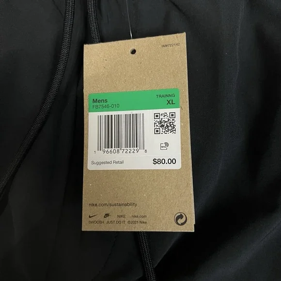 Nike Athletic Unlimited Tapered Leg Versatile Size XL Black Joggers FB7546 010